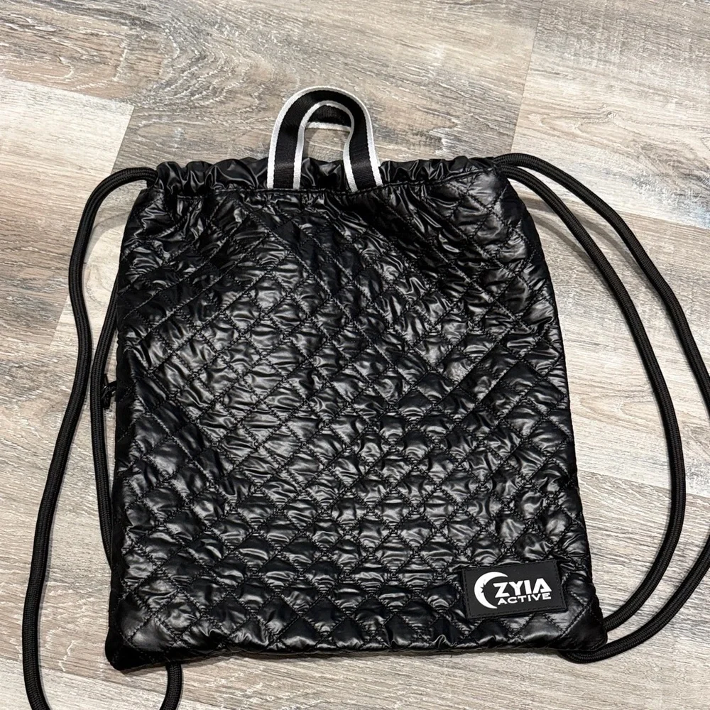 ZYIA Black Quilted Backpack